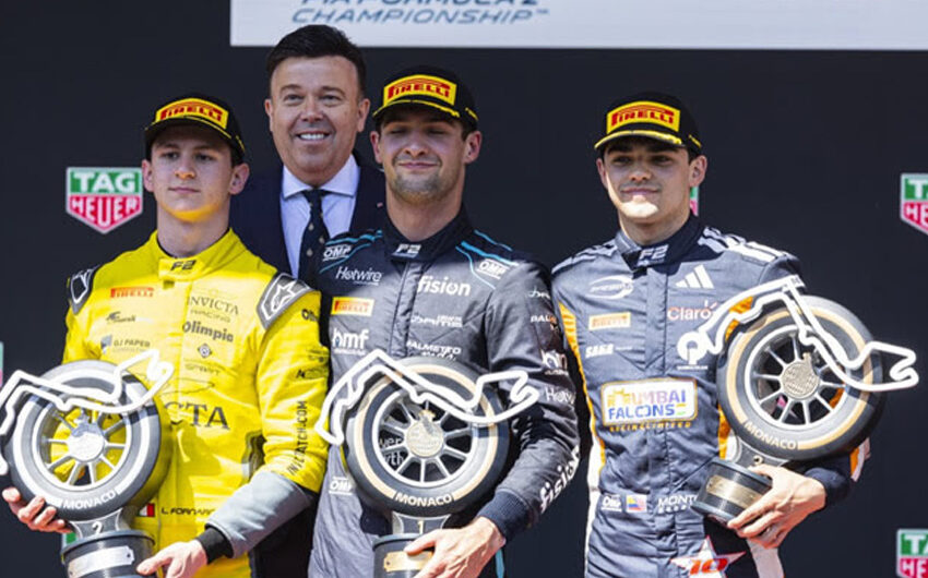 Sebastián Montoya logra su primer podio en Fórmula 2 en una caótica carrera en Mónaco