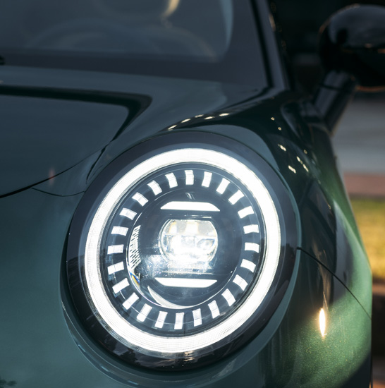 Detalle faro delantero JAC E30X